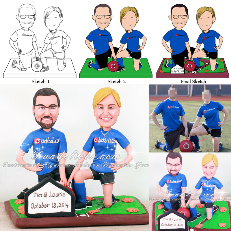 sports wedding cake toppers
